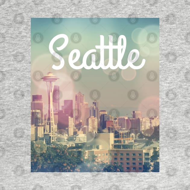 Dreamy Seattle Skyline and Space Needle by Christine aka stine1